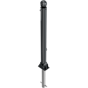 Ornamental bollard | Series 475B | � 76 mm | removable, self-engaging lockfor casting in concrete, with hot-dip galvanized ground socket part-no. 470.60approx. 400 mm below ground | with triangular locking mechanism acc. with DIN 3223 | without eyelet